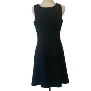White House Black Market Black Sleeveless A-Line Midi Dress. Size 6.